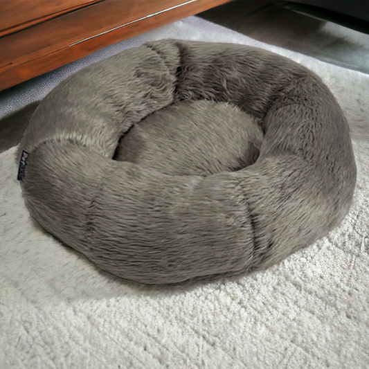 Luxury Faux Fur Donut Dog Bed