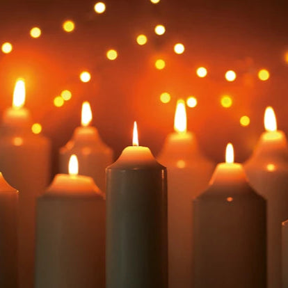Cream Wax Church Candle 15cm
