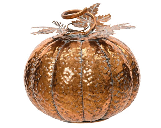 Antique Gold Metal Pumpkin