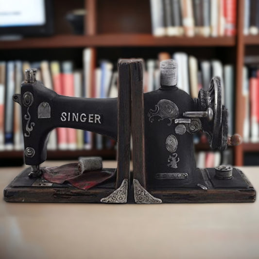 Vintage Style Sewing Machine Bookends