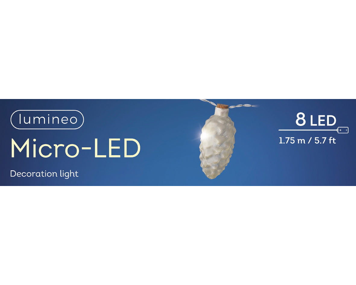 Lumineo Micro LED Frosted Pinceone String Lights