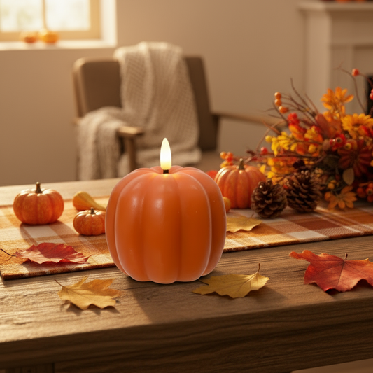 Pumpkin LED Wick Wax Candle