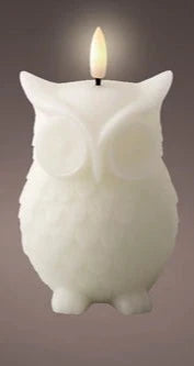 White Owl LED Wick Wax Candle