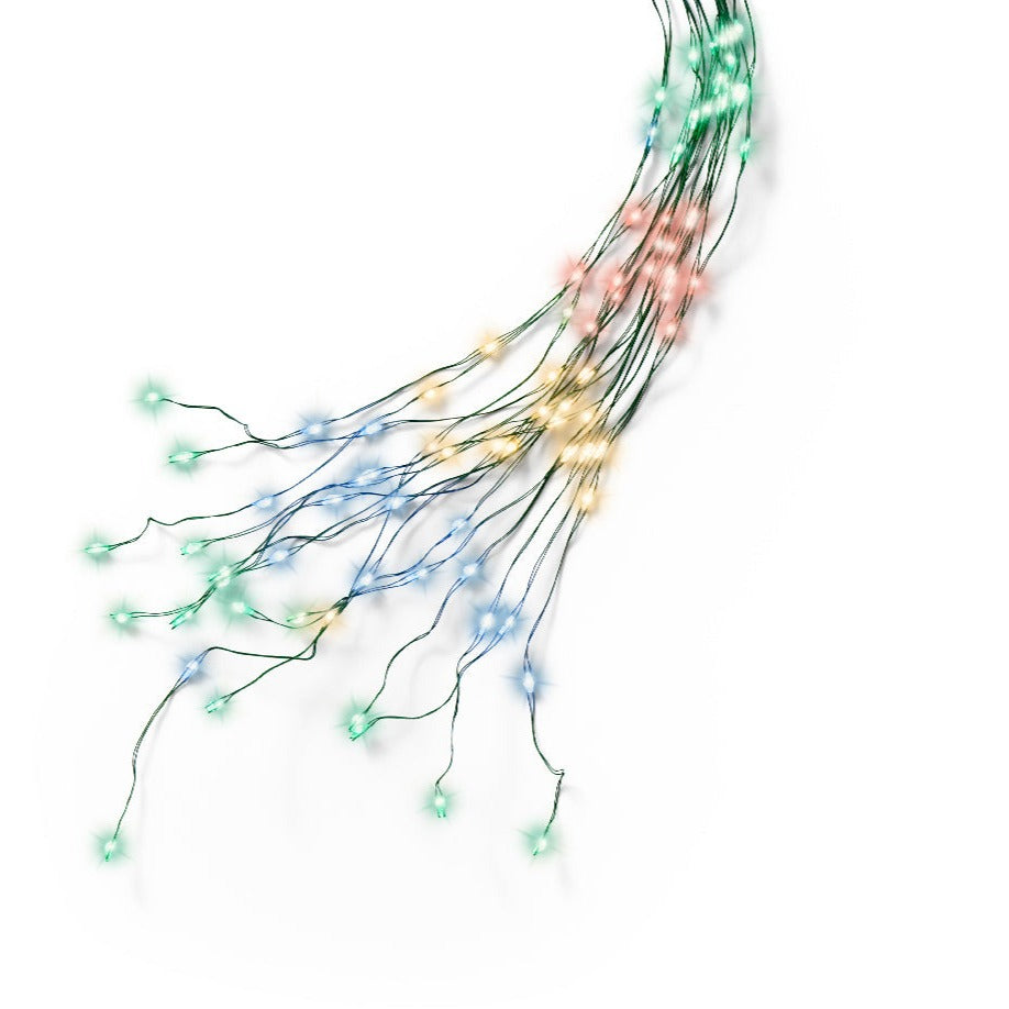 Lumineo Multi Colour Green Cable Tree Lights 180cm