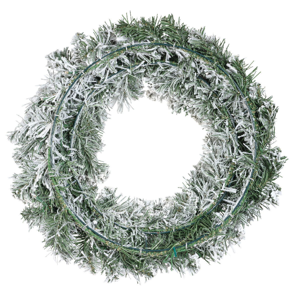 Pre Lit Snowy Imperial Wreath 50cm
