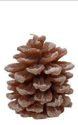 Brown Pinecone Wax Candle 13cm x 10cm
