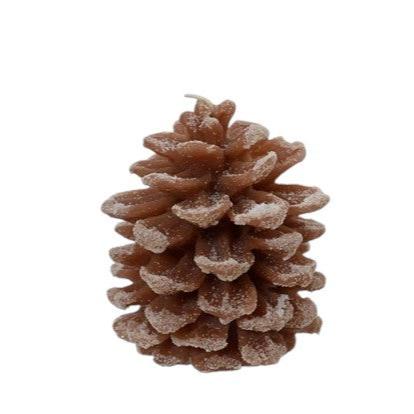 Brown Pinecone Wax Candle 9.5cm x 8.8cm