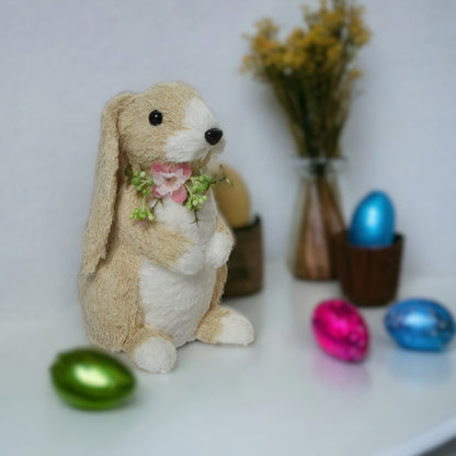Standing Easter Bunny with Flower Decoration