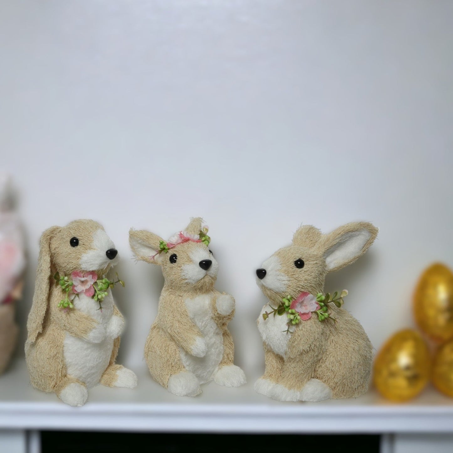 Standing Easter Bunny with Flower Decoration