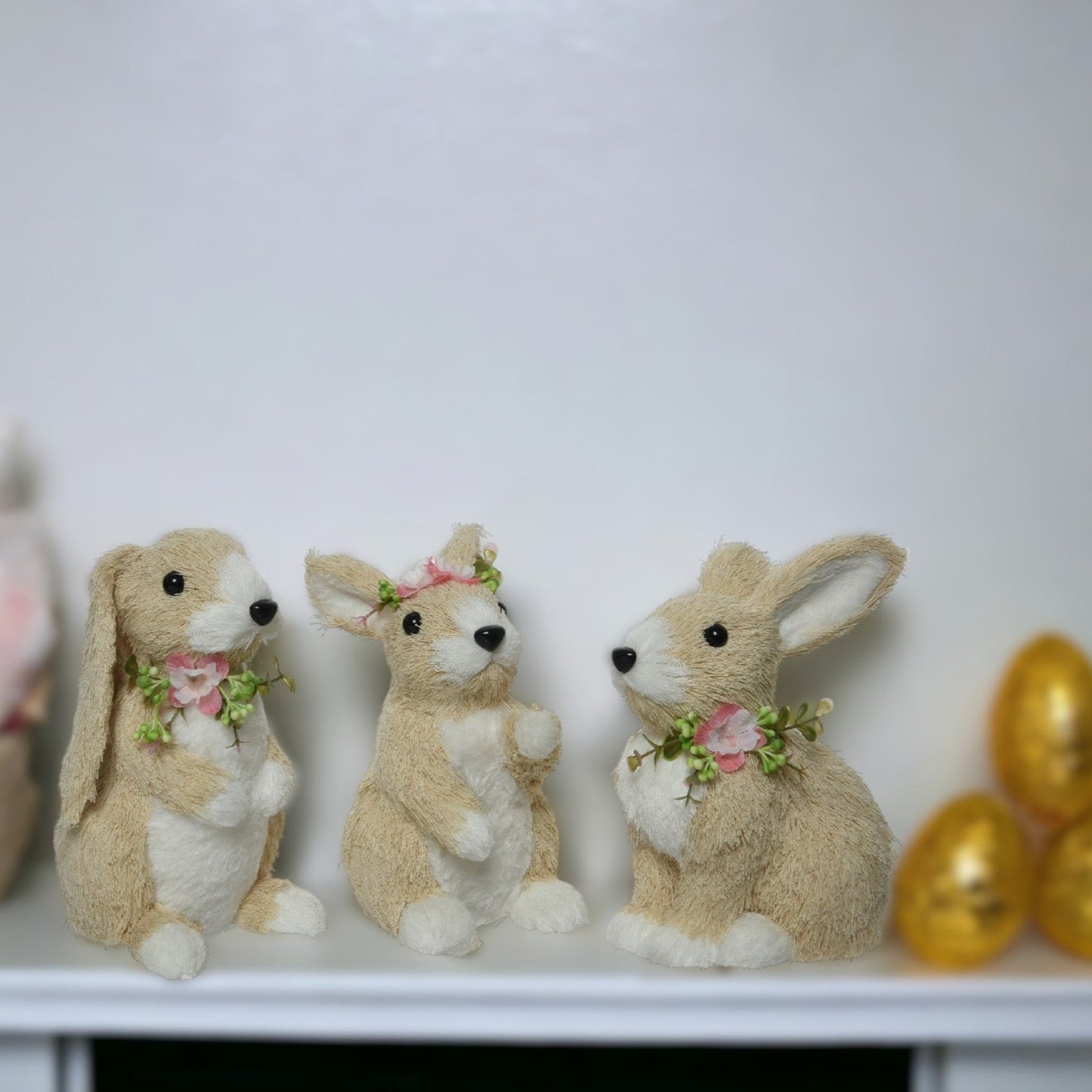 Standing Easter Bunny with Flower Decoration