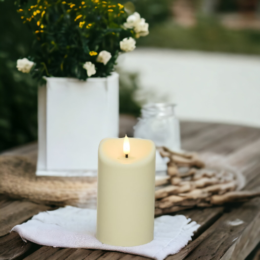 Flame Effect Outdoor LED Candle 12.5 x 7.5cm