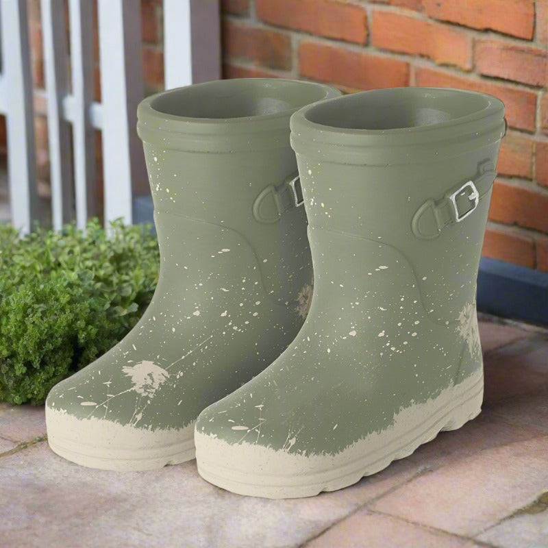 Pair of Green Wellie Boots Planters