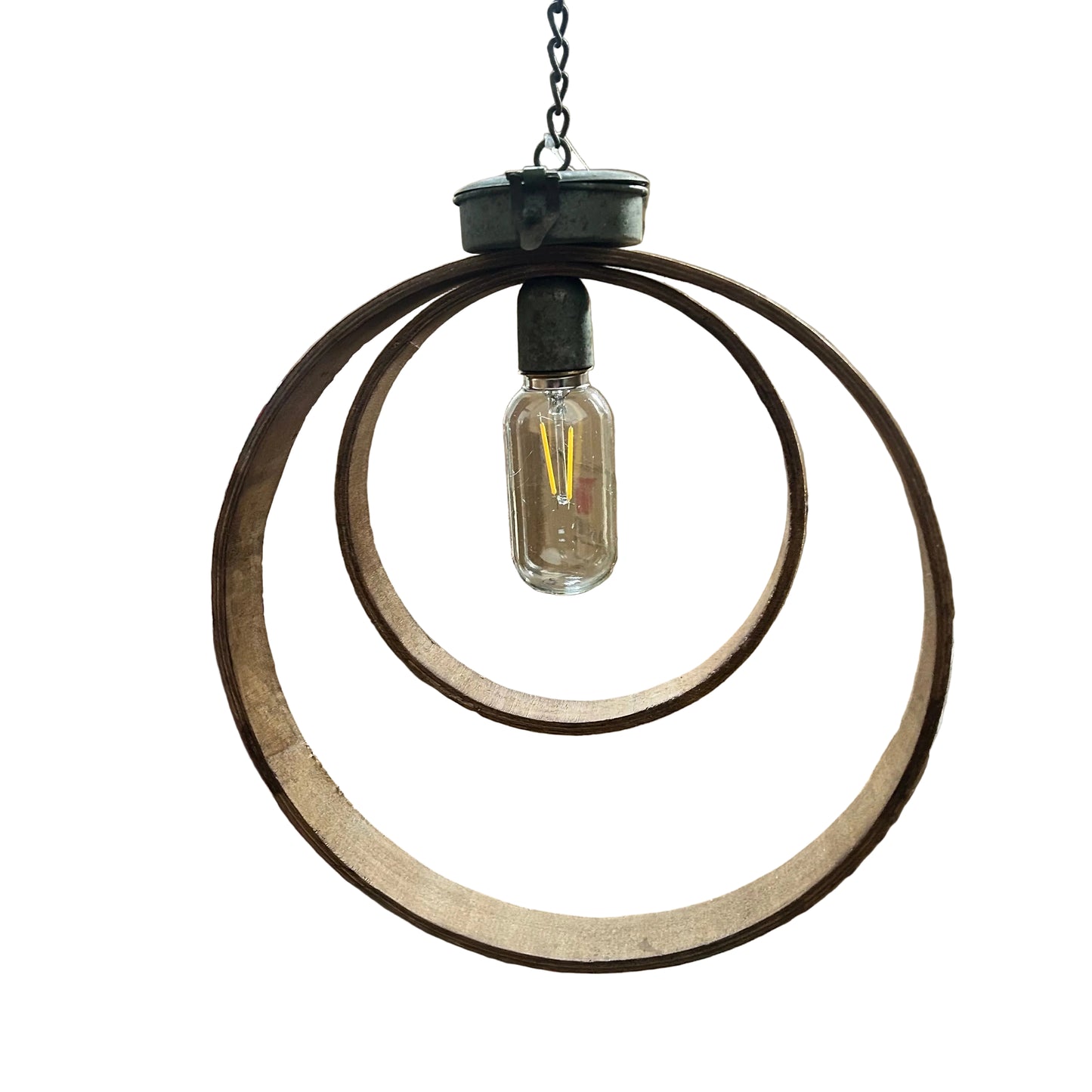 Hanging Two Circle Battery Operated Lamp