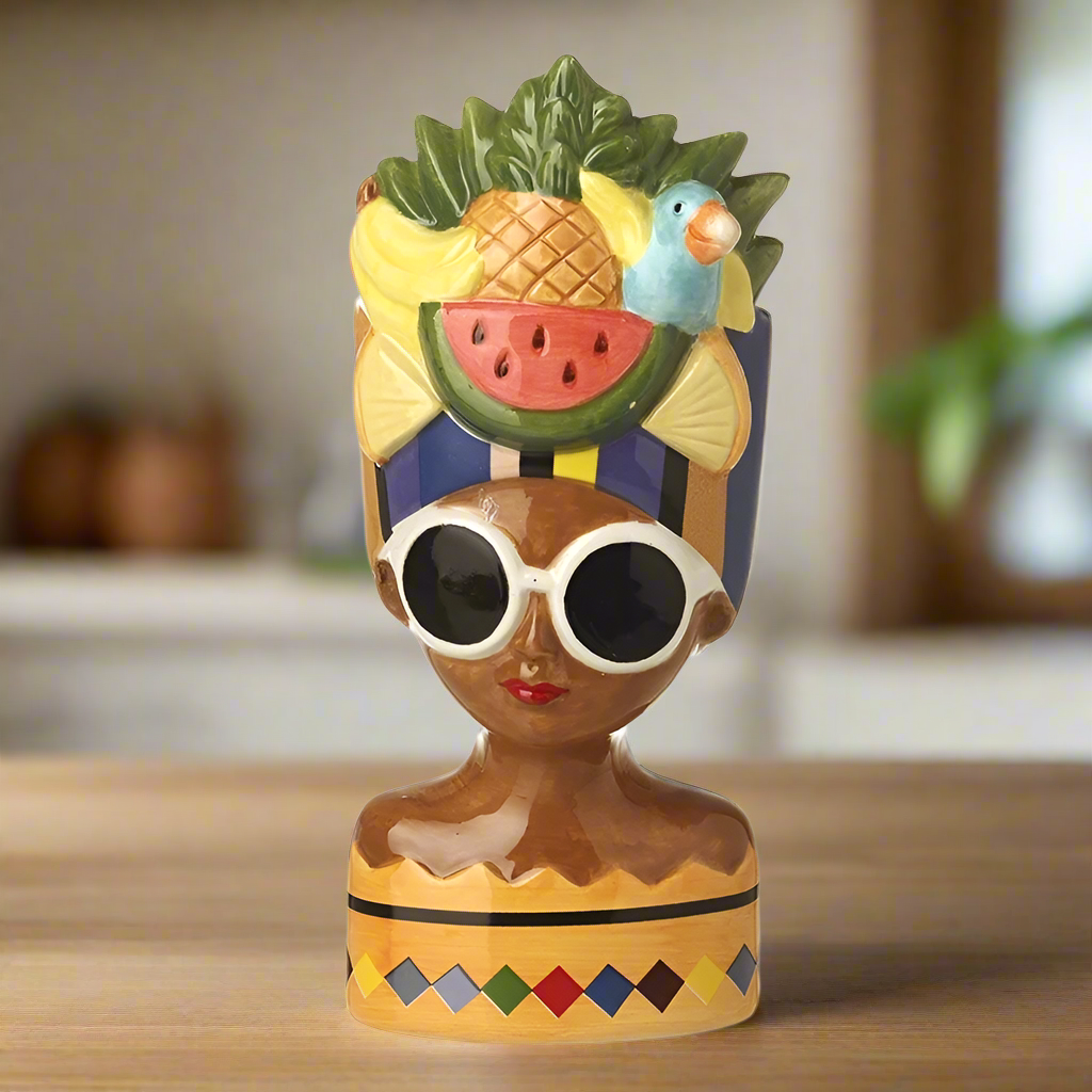 Fruit Hat Lady Plant Pot