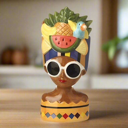 Fruit Hat Lady Plant Pot