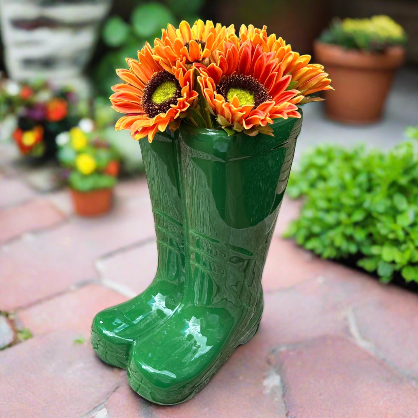 Green Wellington Boots Plant Pot 30cm