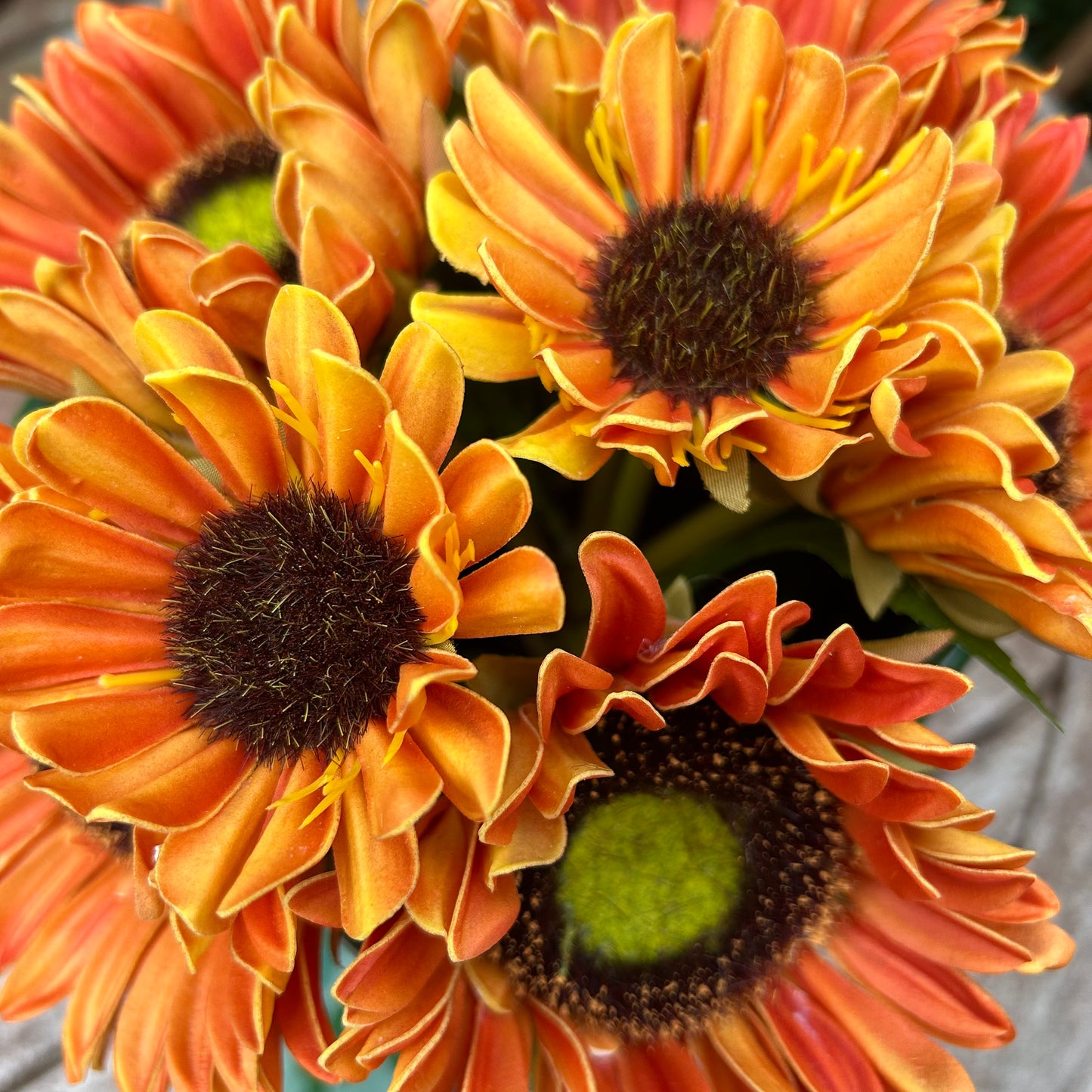Orange Artificial Sunflower Bunch