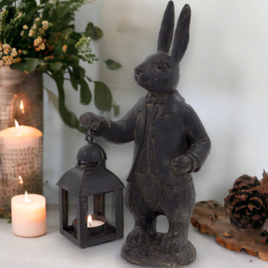 Hare with Lantern Tealight Holder