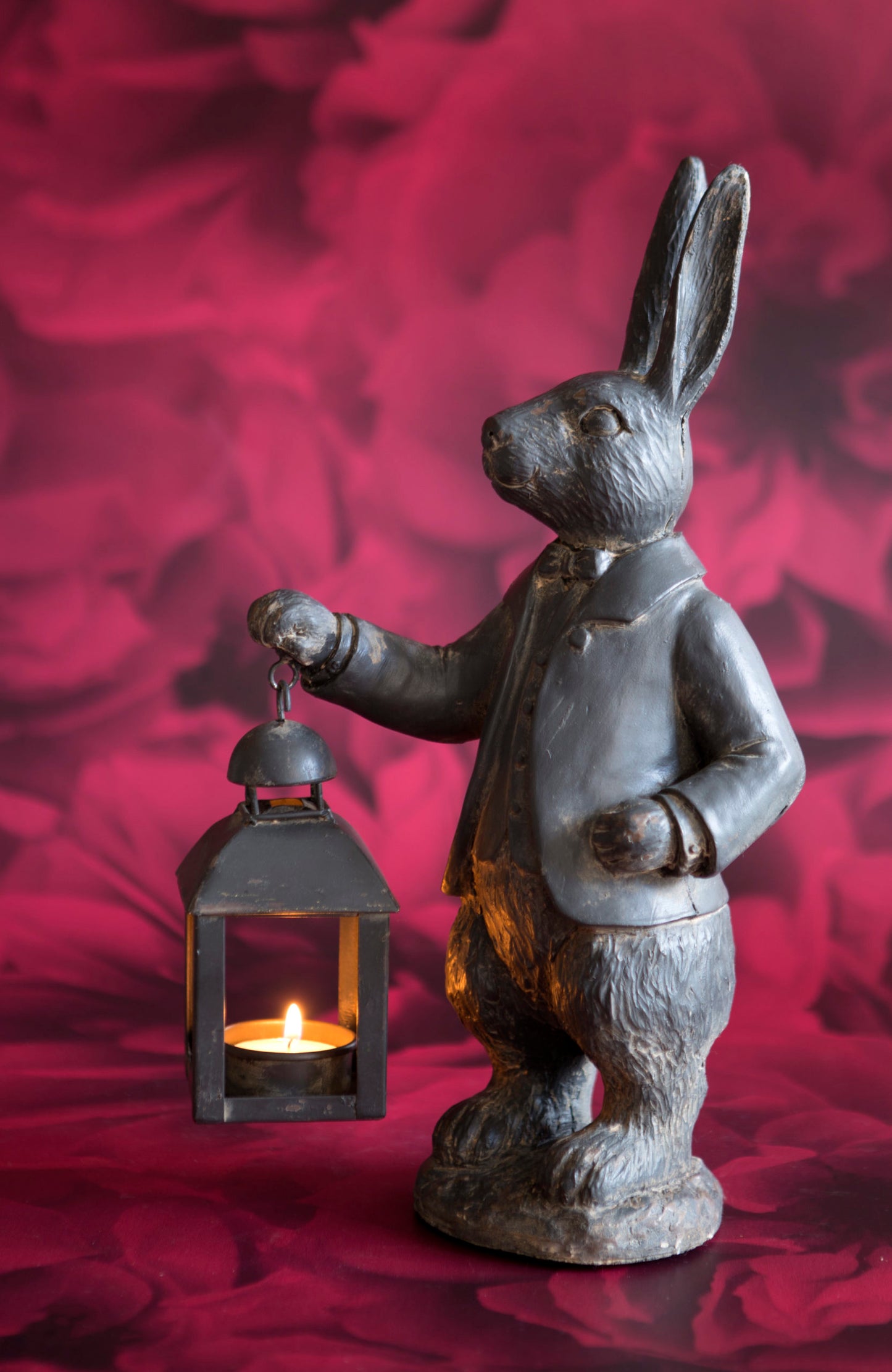 Hare with Lantern Tealight Holder