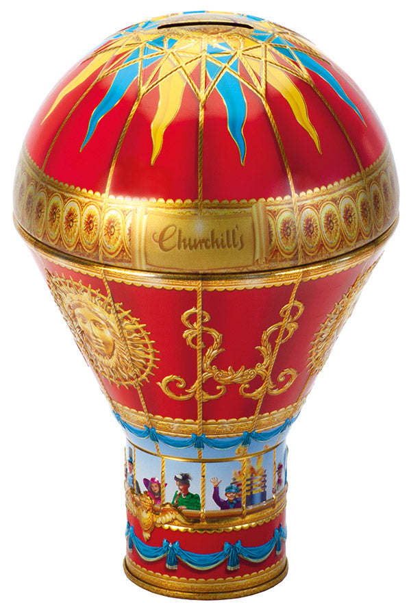 Churchill's Victorian Hot Air Balloon Chocolate Fudge Money Box Tin