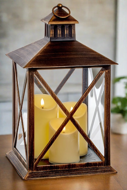 Flickabright 3 Candles Christmas Lantern