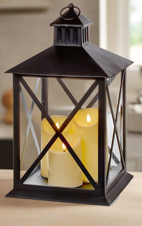 Flickabright 3 Candles Christmas Lantern
