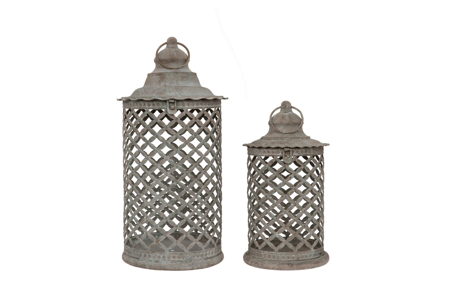 Set of 2 Grey Cavo Lanterns