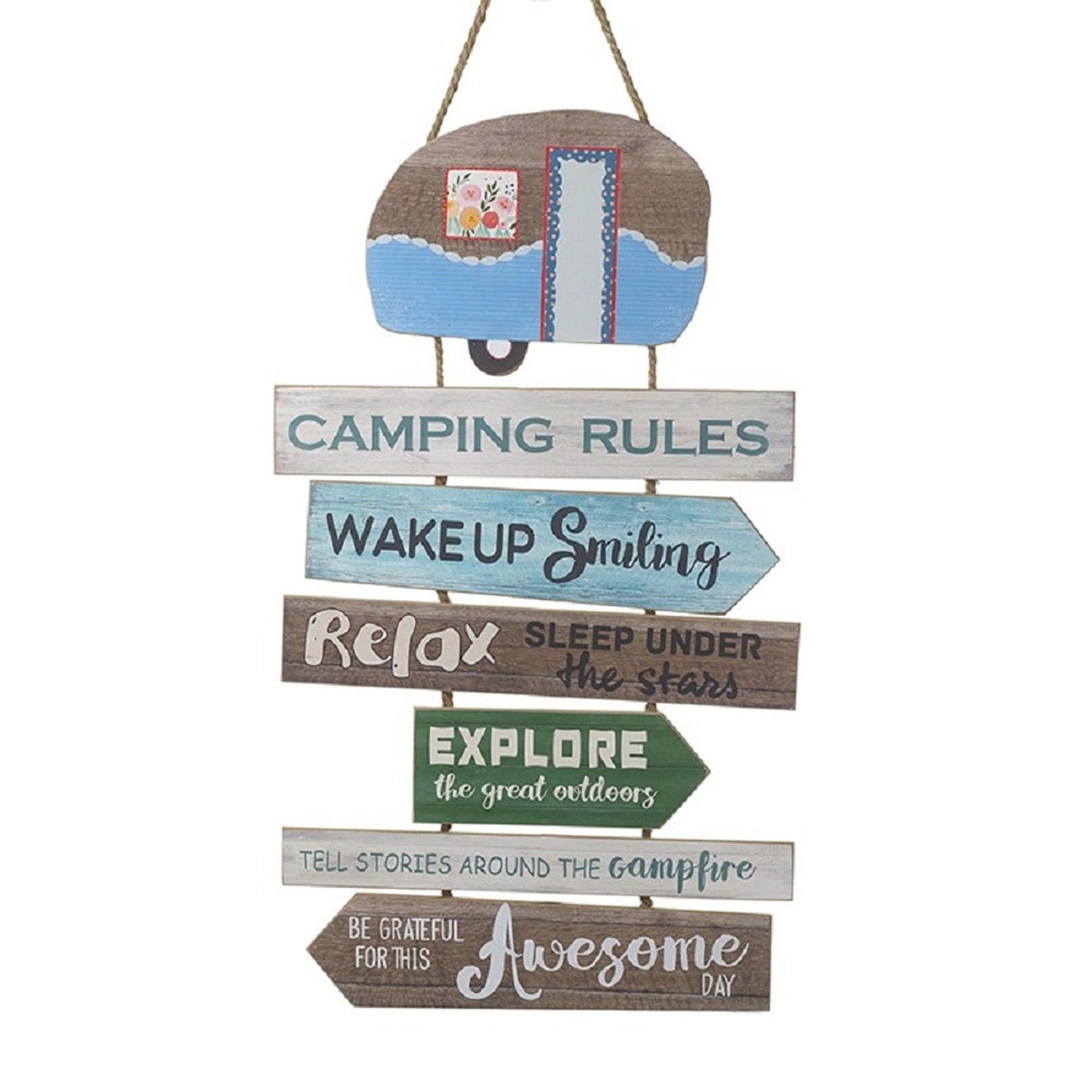 Caravan Camping Rules Wall Sign
