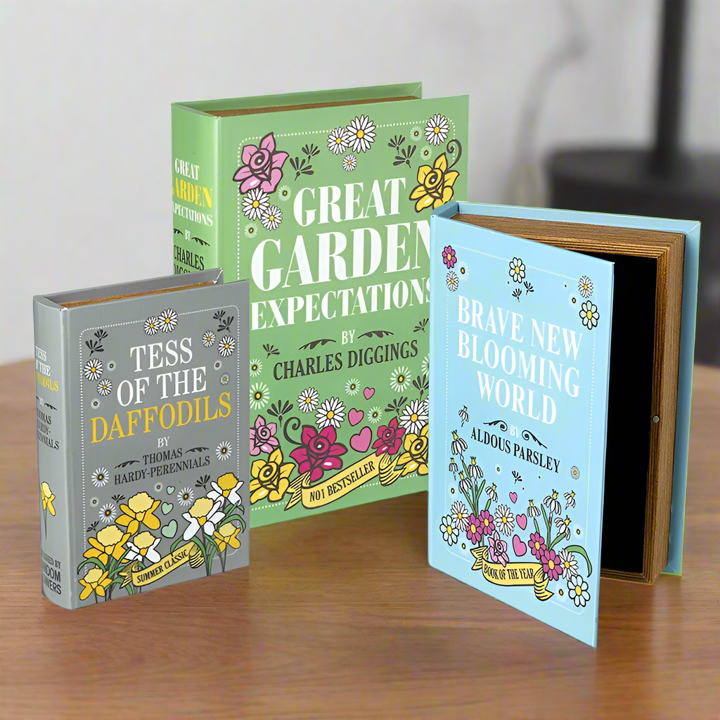 Set of 3 Book Design Storage Boxes