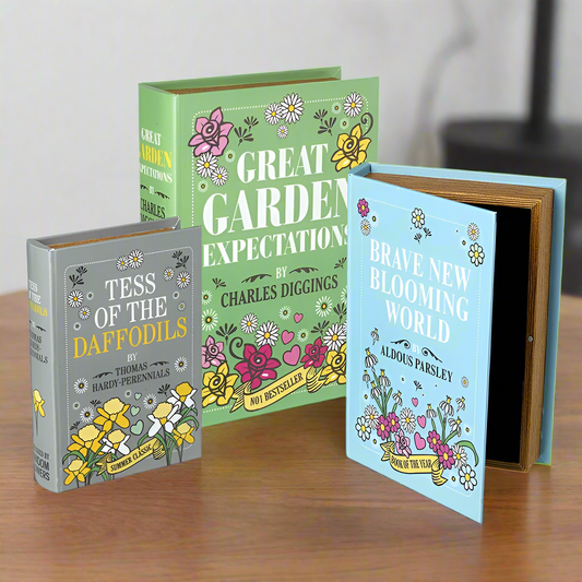 Set of 3 Book Design Storage Boxes