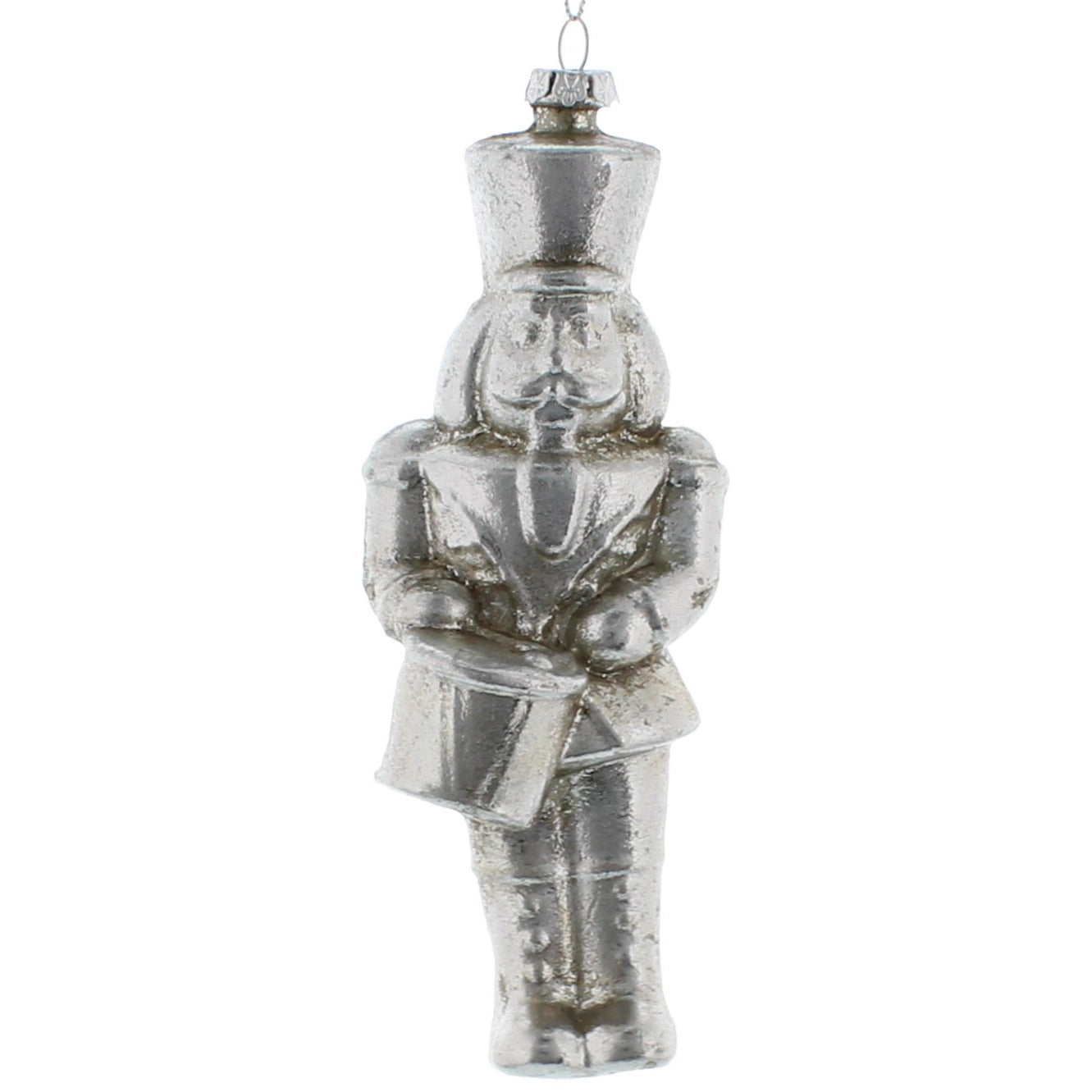 Silver Nutcracker 15cm Hanging Decoration