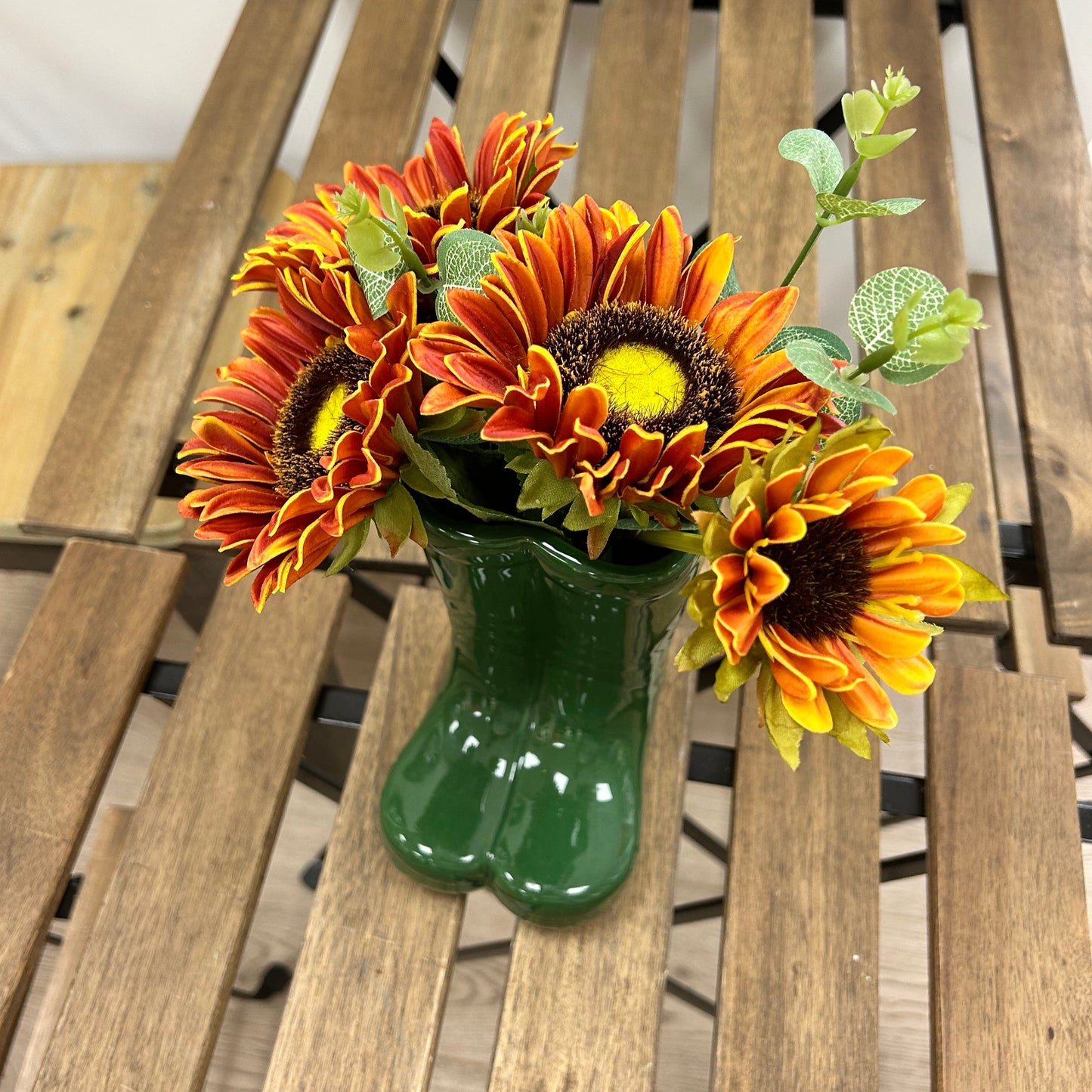 Green Wellington Boots Plant Pot 17cm