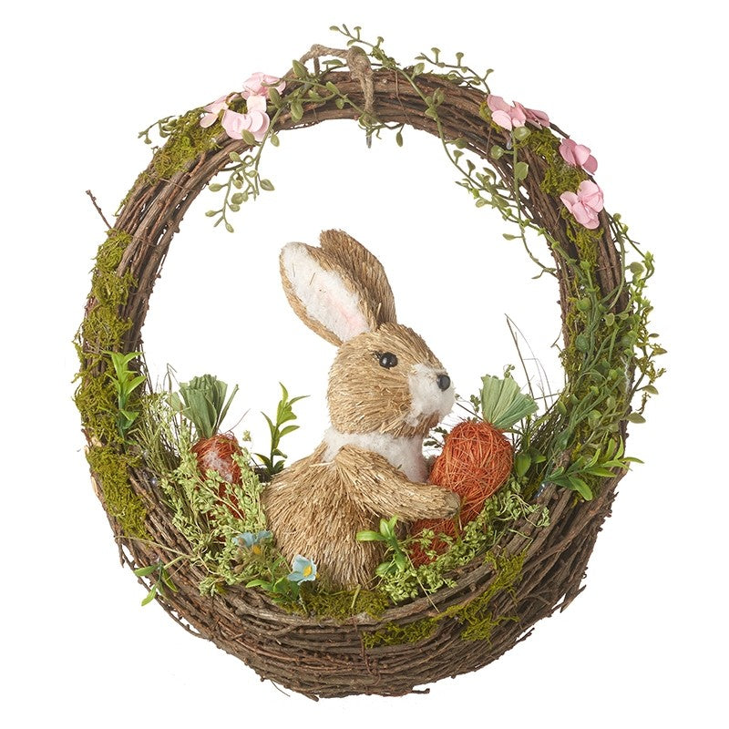 Rabbit and Carrot Spring Wreath