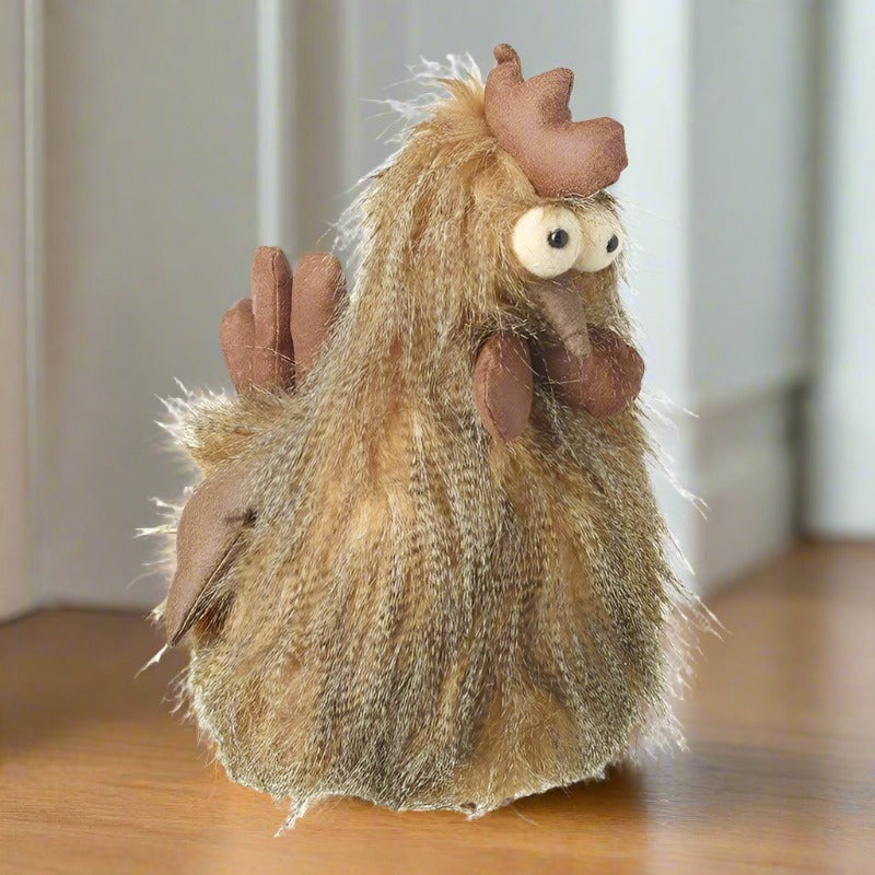 Fluffy Feathered Hen Door Stop