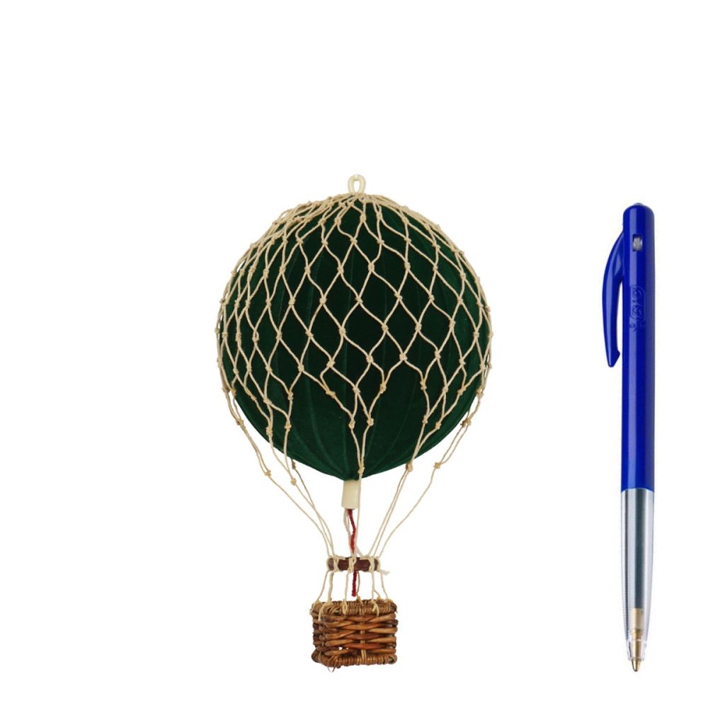 Floating the Skies Velvet Green Hot Air Balloon Decoration