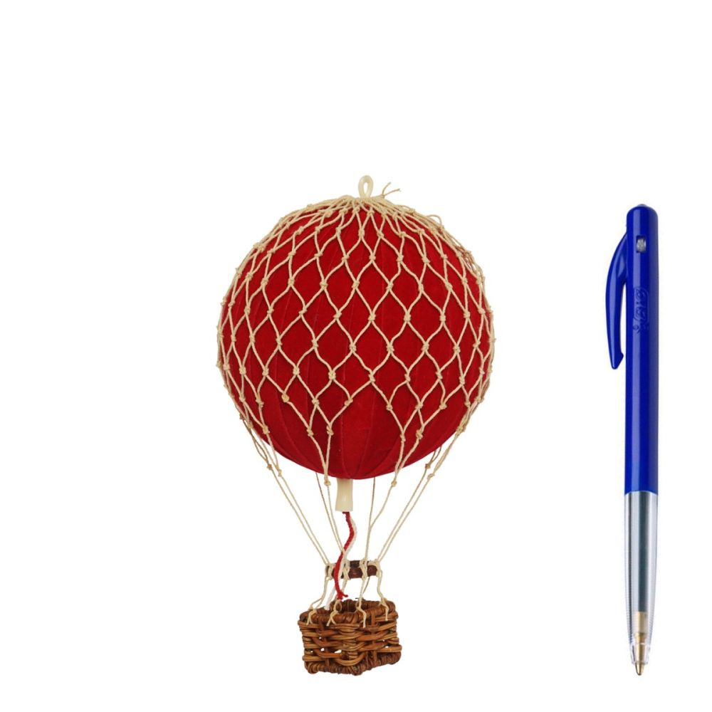 Floating the Skies Velvet Red Hot Air Balloon Decoration