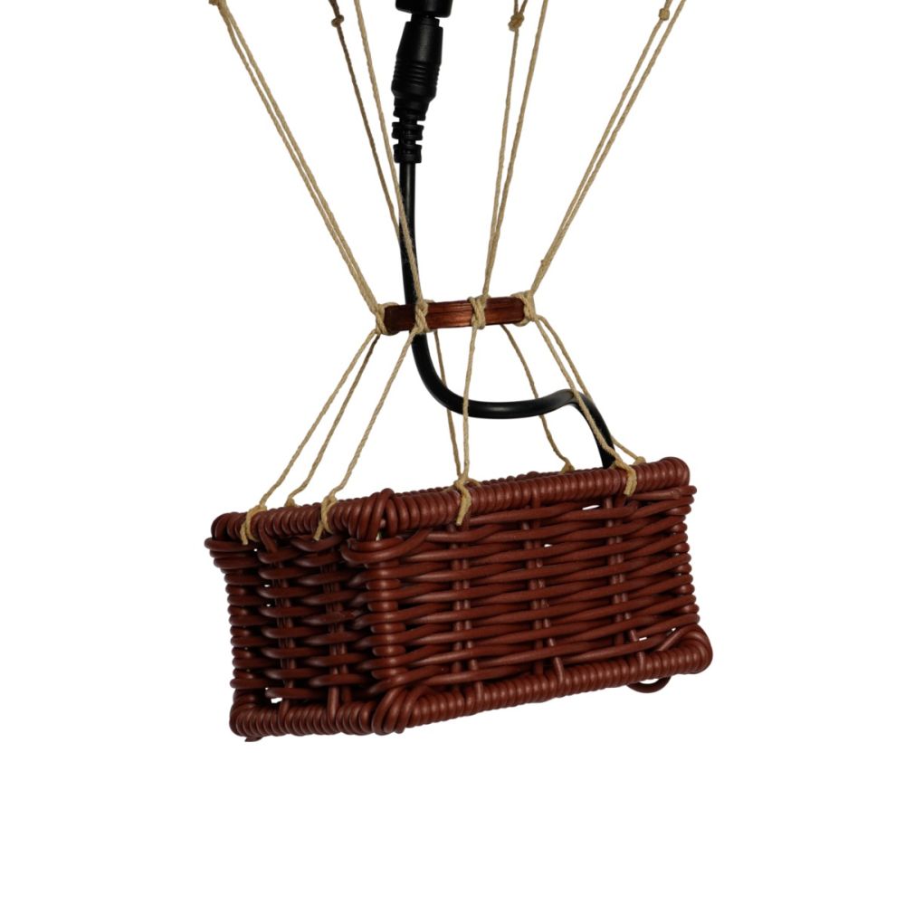 Red Stripe LED Hot Air Balloon Decoration
