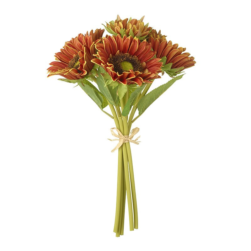 Orange Artificial Sunflower Bunch