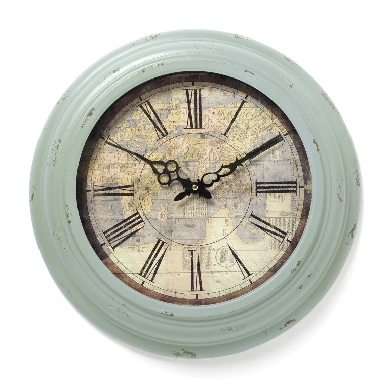 Antique Surround Atlas Wall Clock