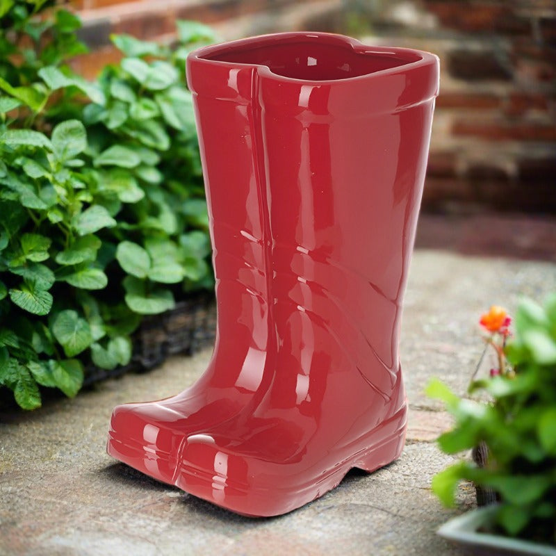 Red Wellington Boots Plant Pot 30cm