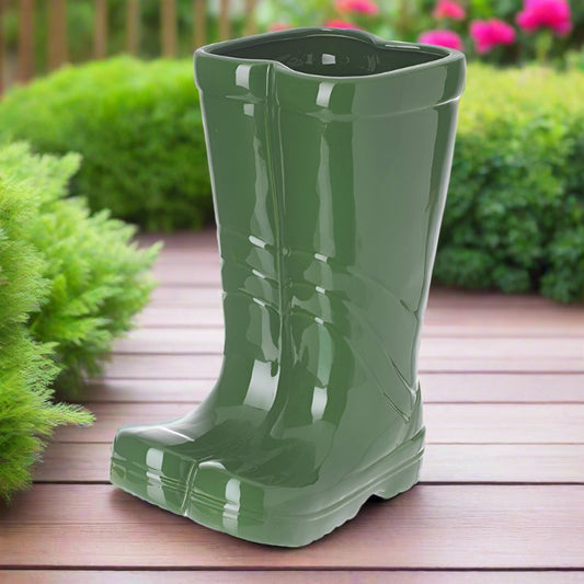 Green Wellington Boots Plant Pot 30cm
