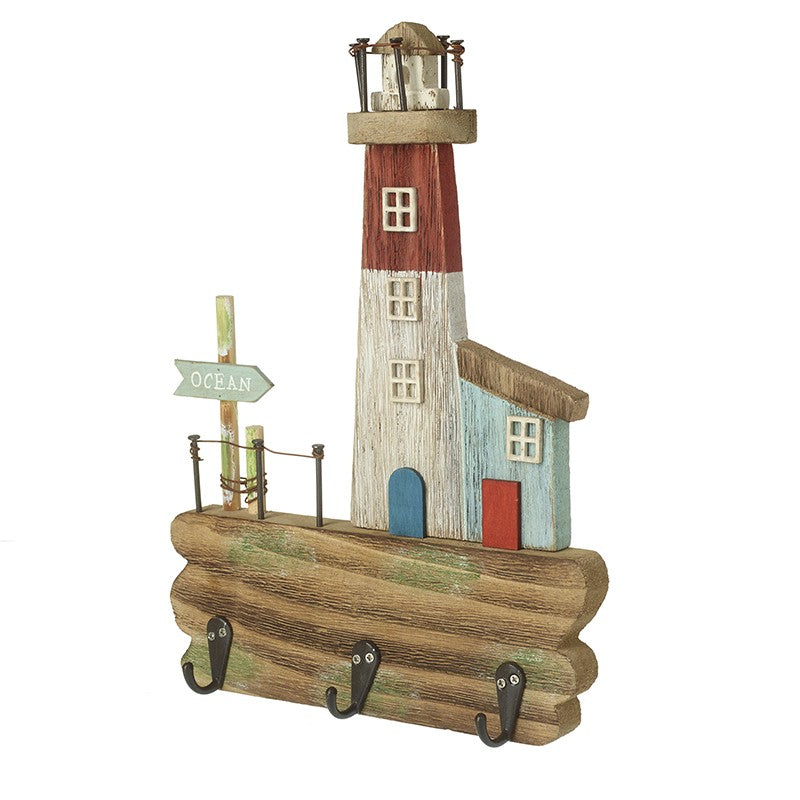 Wooden Lighthouse Scene Hook