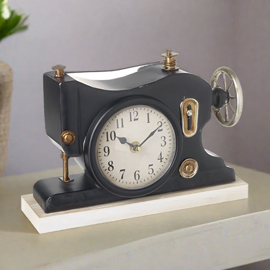 Sewing Machine Design Table Clock