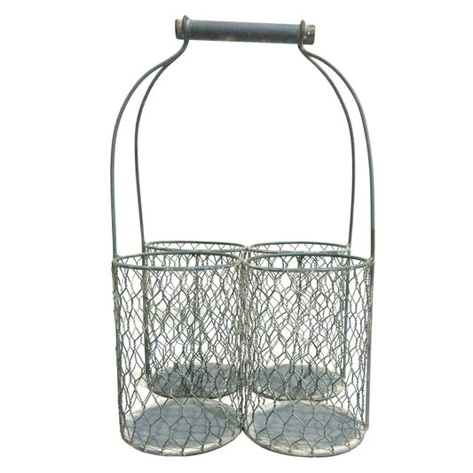 Metal Wire Bottle Basket