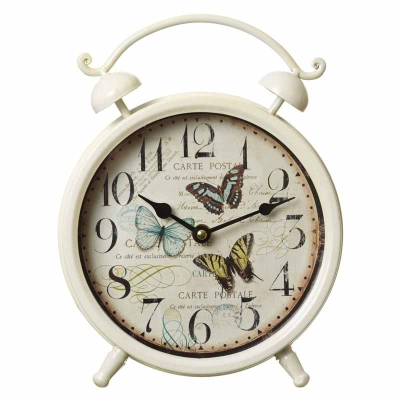 Traditional Style Alarm Clock Design with Butterfly Face