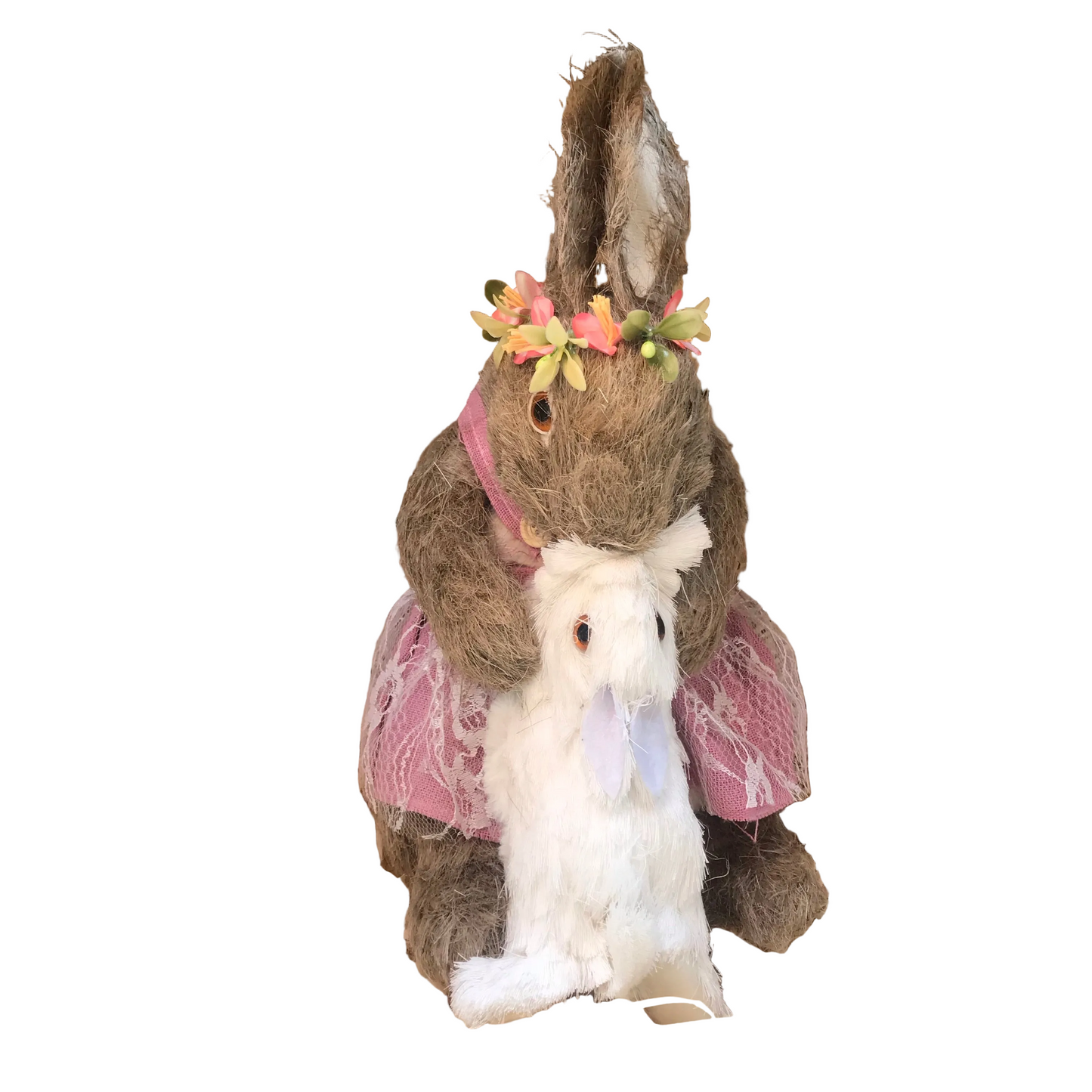 Easter Mummy and Baby Bunny Rabbit Decoration