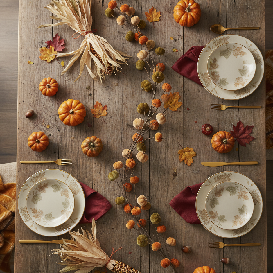 Autumn Velvet Pumpkin Garland Decoration