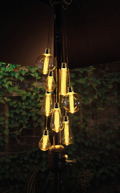 Noma 7 Parasol Cluster Bulb Lights Battery Operated