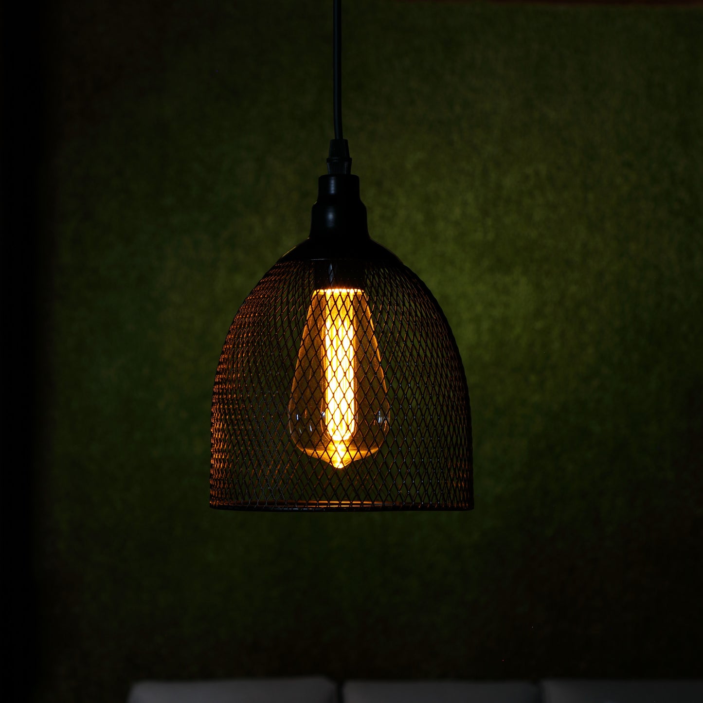 Noma Kate Black Mesh Pendant Light Battery Operated