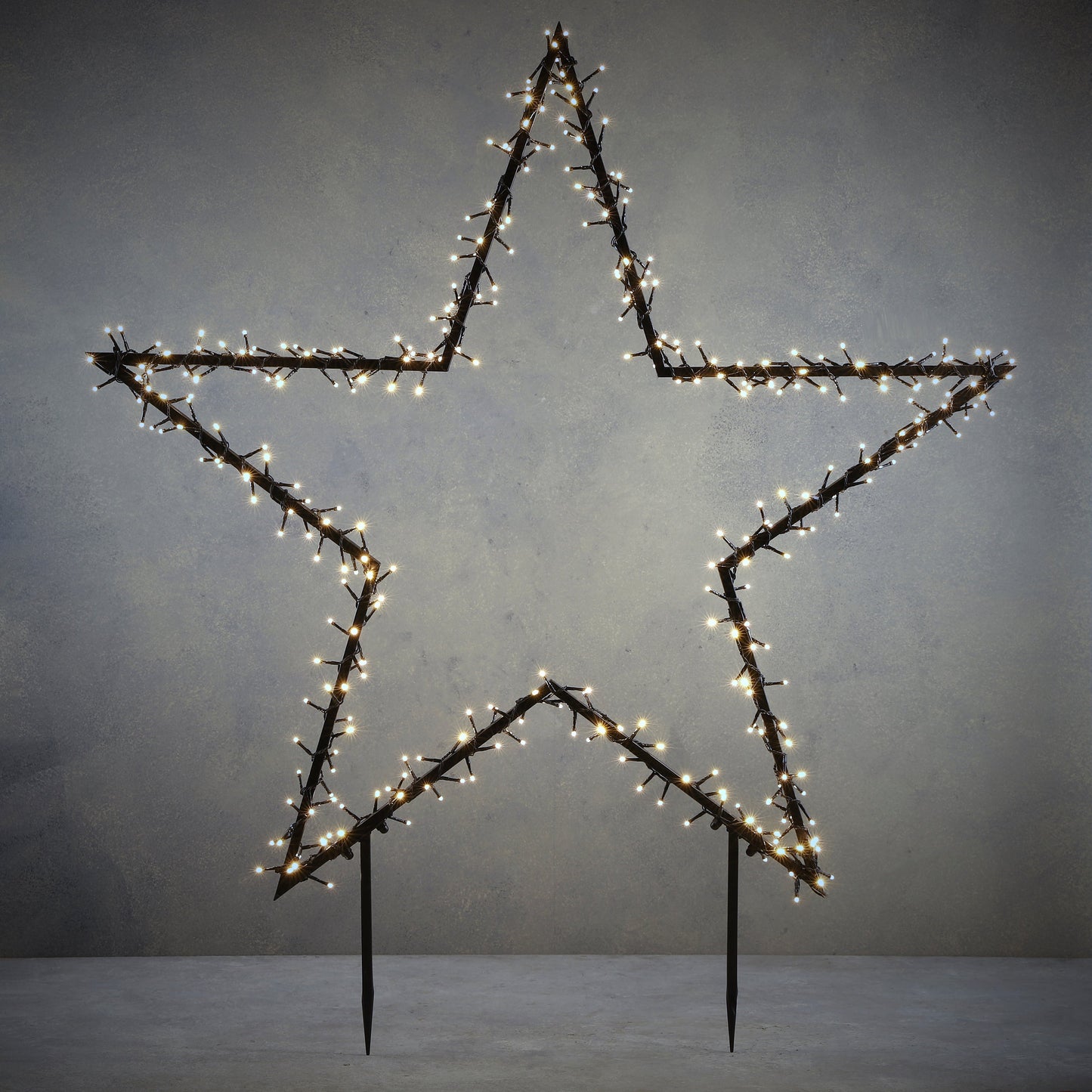 Garden Star Outdoor Display Wall or Stake Light Warm White 102cm